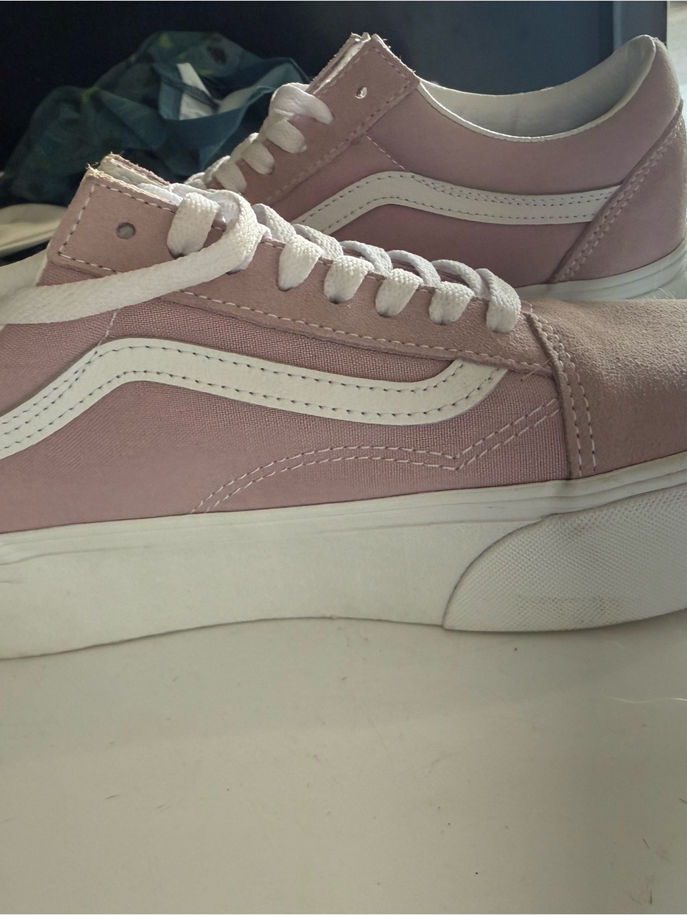 Women’s Low-Top platform Canvas Sneakers in Dusty Pink with White Accent